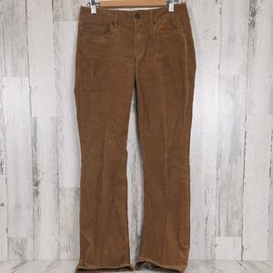 J. Crew Rust Brown Low Rise Corduroy Favorite Fit Pants Size 27 R FLAWS